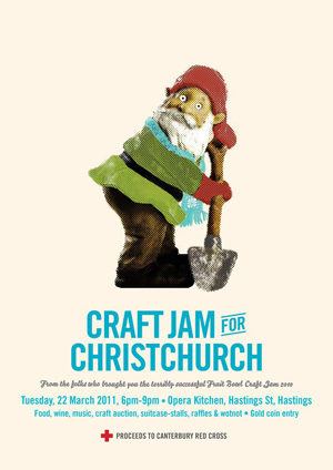 Craft Jam for Christchurch, Tuesday 22 March, Hastings