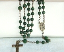 Greenstone and Brass Rosary - Donated by Onedaysgrace
