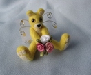  Kawaii needle felted fairy artist bear -----Faerie Bearie - Sunny