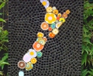 Hip Mosaic Art - Map of New Zealand