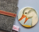 Pocket mirror and pouch: Duck