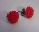 Pretty flower earrings -Raspberry