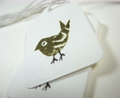 Sage bird mini illustrated gift tags