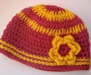Pink & Yellow Crochet Beanie