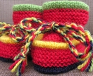 Red Woollen Baby Boots - Toddler Slippers - 1 to 10 months