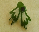 Green kowhai brooch