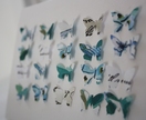 teal butterfly greeting card