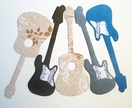 Magnetic guitar decals - set of 5