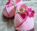 Kimono Flower Crocheted Baby Shoes - Pattern PDF