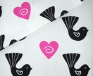Tea Towel - Fantail with pink heart