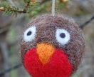 Felted Christmas decoration - robin red breast