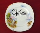 Westie small seaside plate