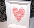 Original Heart Drawing - framed
