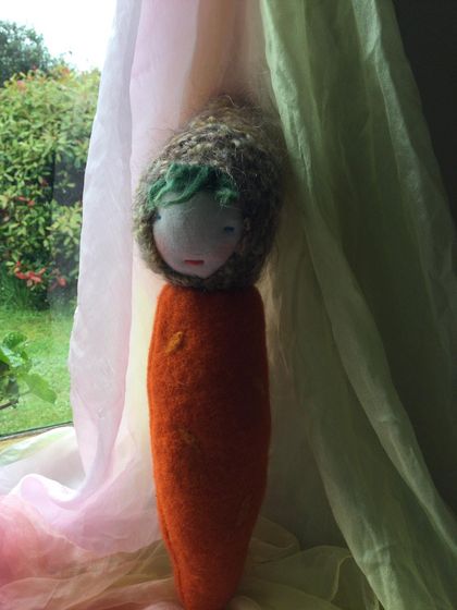 Carrot WildBloom dolls - Original OOAK handcrafted dolls - made in NZ - Natural - Waldorf inspired 
